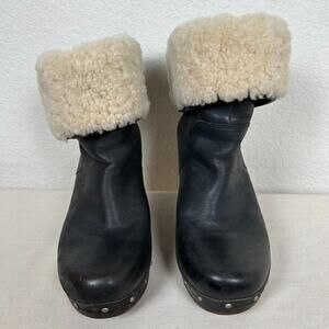 Ugg Boots Womens Sz 7 slip on clogs mid-calf Bohemian Cottagecore